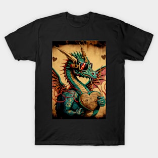 Dragon With Valentine T-Shirt